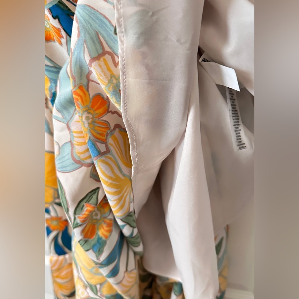 Vince Camuto Yellow and Blue Floral Maxi Dress Size 6 - Picture 6 of 7